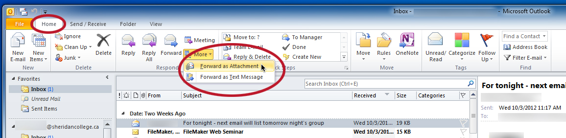 forward email with attachment in outlook for mac 365